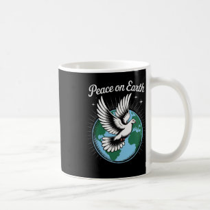Mug Colombe et globe de la foi de Noël Paix sur Terre 
