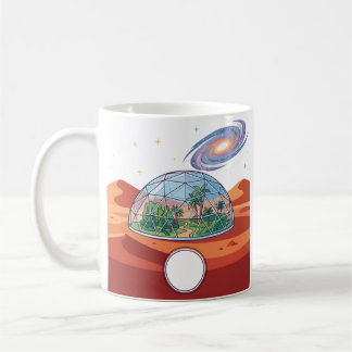 Mug Colonie spatiale martienne futuriste Dôme bio vect