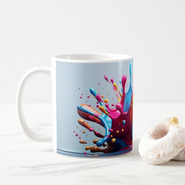 Mug "Color Splash" - Énergisez votre journée avec  (Avec donut)