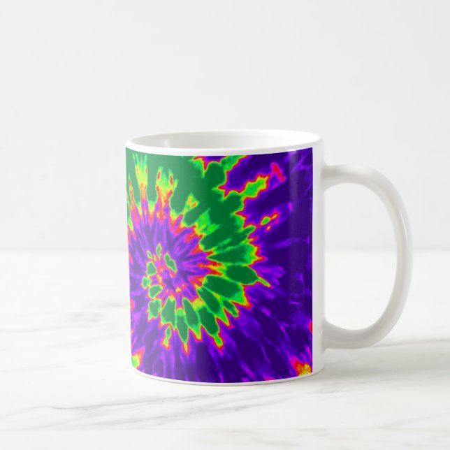 Mug Colorant vert et pourpre de cravate (Droite)