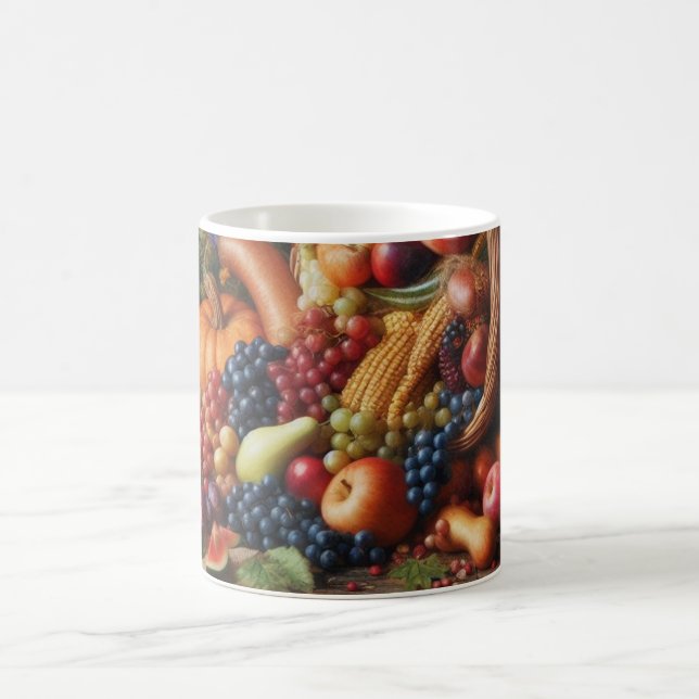 Mug Coloré/Action de grâces/Cornucopie/automne (Centre)