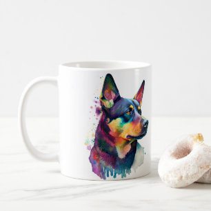 Mug Coloré Australien Kelpi Chien Pet de café Mug, Cou