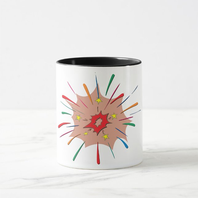 Mug coloré Fireworks (Créateur téléchargé)