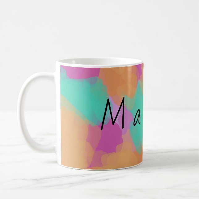 Mug Coloré Gras Artiste moderne Motif (Gauche)