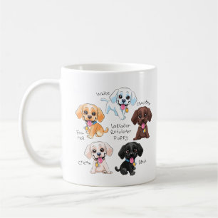 Mug Coloré Labrador Retriever Puppy Pack, chien mignon