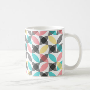 Mug Coloré, moderne, circulaire géométrique joyeux