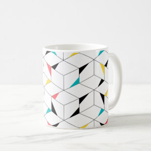 Mug Coloré, moderne, joyeux, des cubes heureux tendanc