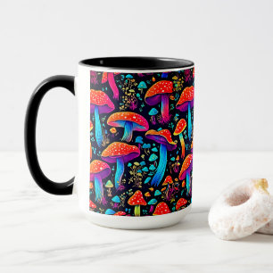Mug Coloré Super de la bioluminescence Champignons