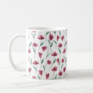 Mug Coloré Whimsical Scribbly Floral