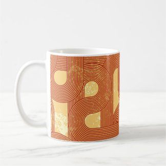 Mug Colorée Géométrique Vintage Abstrait.