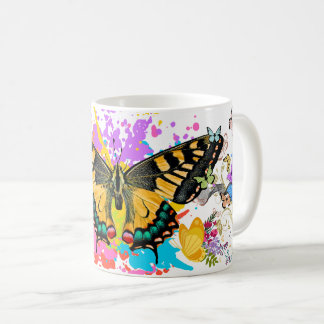 Mug Colorful Butterfly Art with Vibrant Wing nature