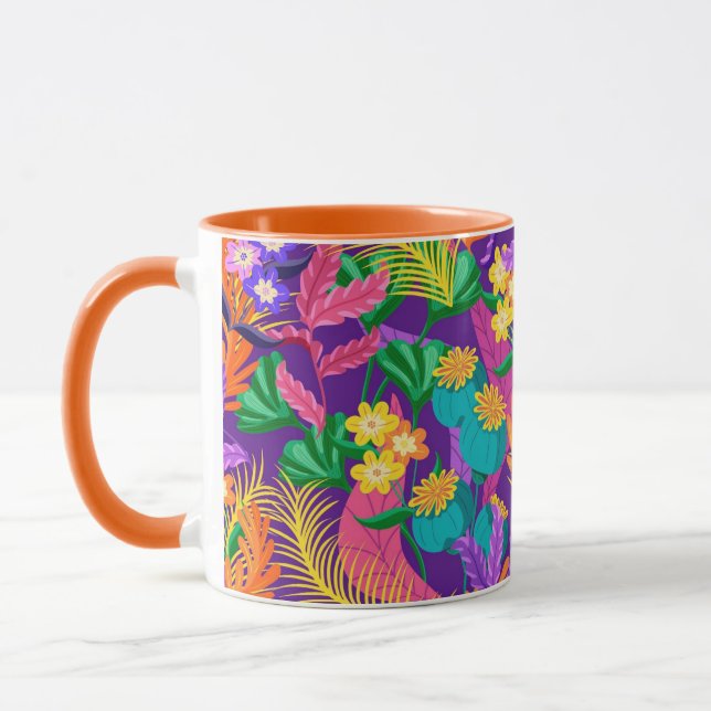 Mug Colorful Exotic Floral Pattern-23148 (Gauche)
