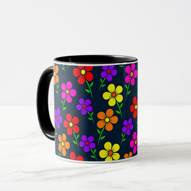 Mug Colorful Floral Pattern (Devant gauche)