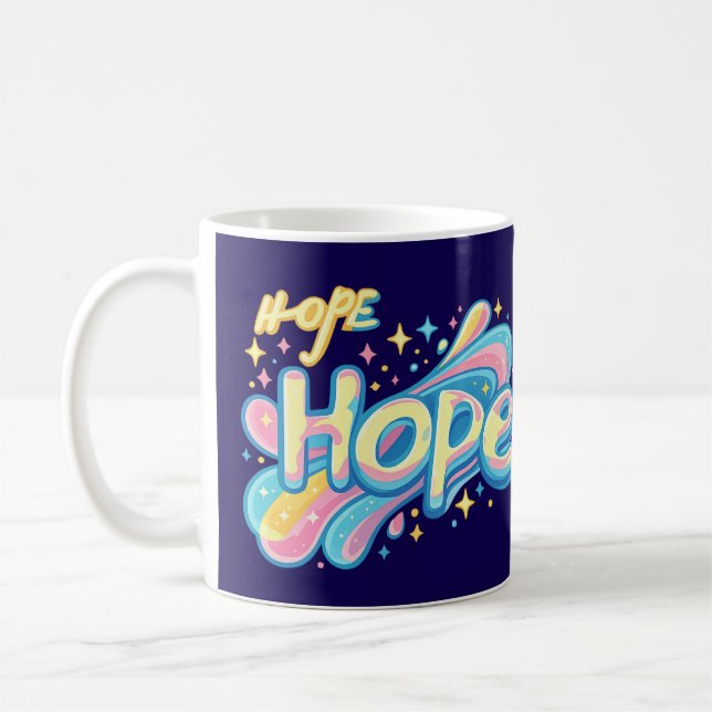 Mug Colorful Hope Graffiti - Y2K Sparkle Aesthetic (Gauche)