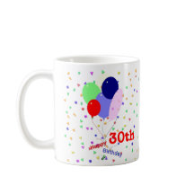 Colorful Joyeux 30e Anniversaire Ballons