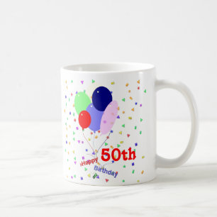 Mug Colorful Joyeux 50e Anniversaire Ballons