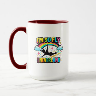 Mug Colorful Rainbow Stars Fantasy Flying Boy Graphic 