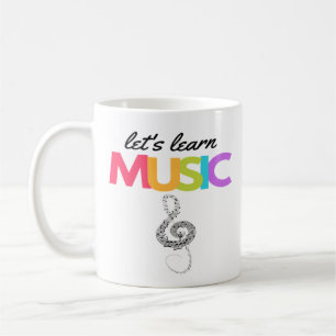 Mug Colorful Treble Clef Apprenons la musique