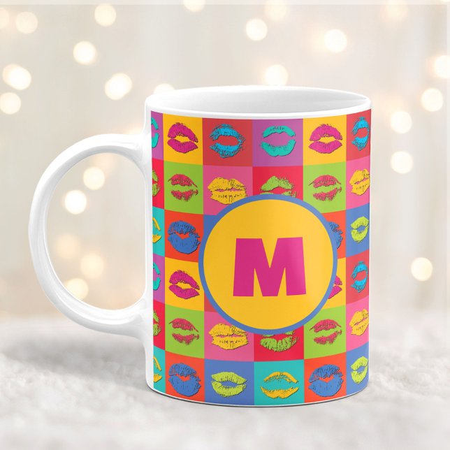 Mug Colorful XOXO Kissing Lips Personalized (Créateur téléchargé)