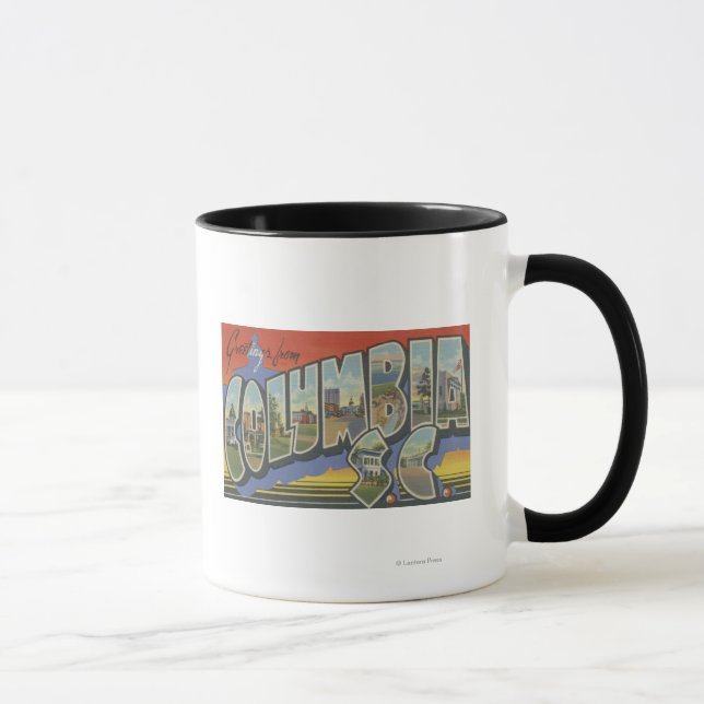 Mug Columbia, Caroline du Sud - Scènes de grandes lett (Droite)