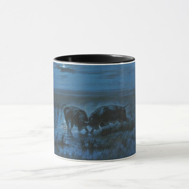 Mug Combat au clair de lune (Combat de buffles) (Centre)