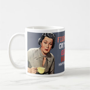 Mug combat, pleurant, culpabilité, boissons