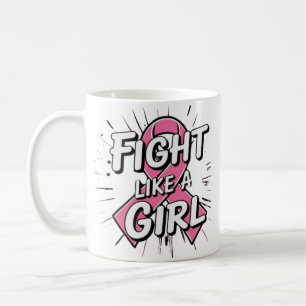 Mug Combats comme une fille   Conception pour la sensi
