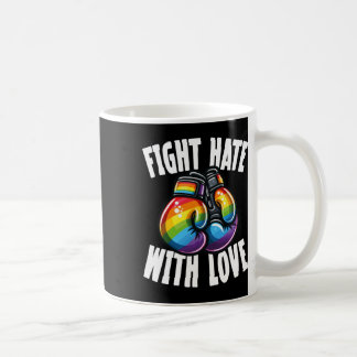Mug Combattre la haine avec amour Rainbow Boxing Gants