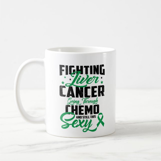 Mug Combattre le don de sensibilisation au cancer du f (Gauche)
