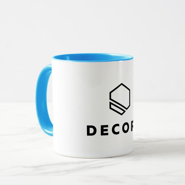 Mug combiné - 11 oz, bleu (Devant gauche)