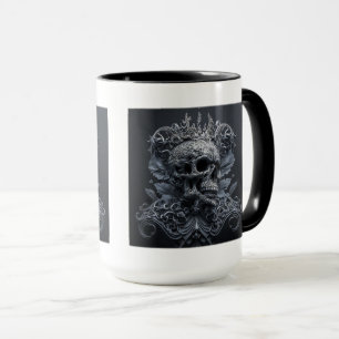 Mug combiné à crâne orné, 15 oz
