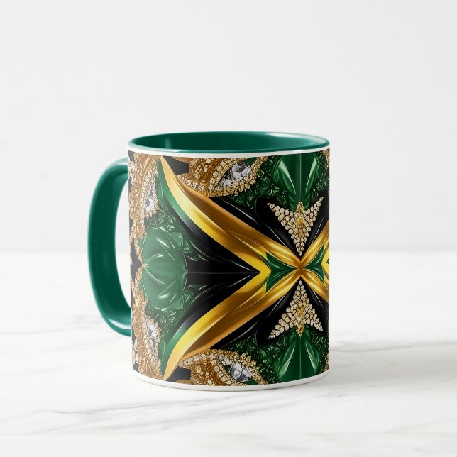 Mug combo aux couleurs jamaïcaines (Devant gauche)