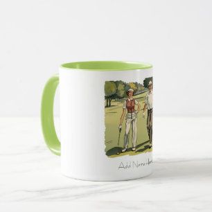 Mug Combo de Golfer Vintage personnalisé