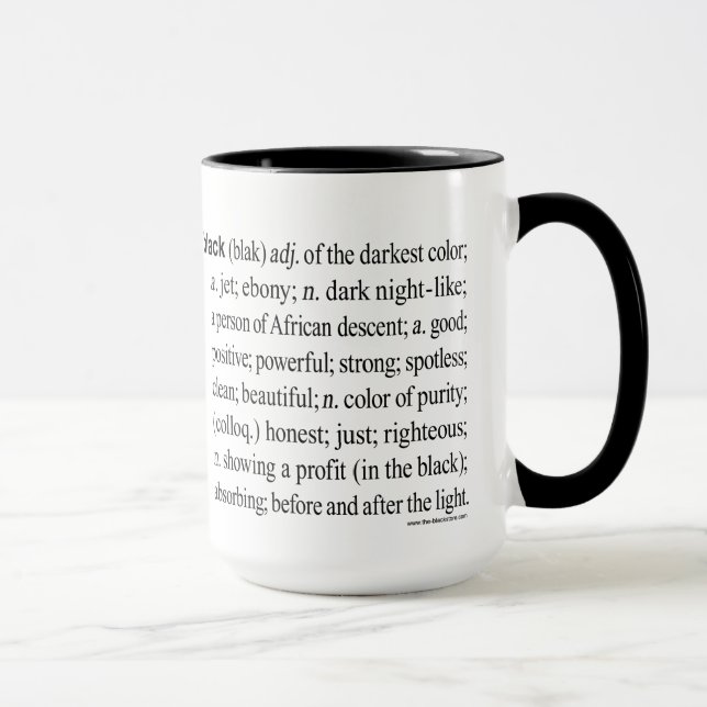 Mug combo défini en NOIR, 15 oz (Droite)