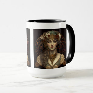 Mug Combo Femme Art Nouveau, 15 oz