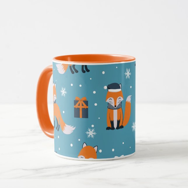 Mug Combo Fox de Noël, 325 ml (Devant gauche)