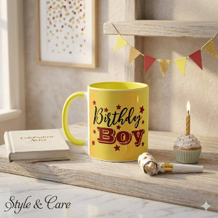 Mug Combo Garçon d'Anniversaire pour Célébrations 