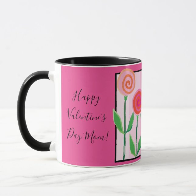 Mug Combo Heureuse Sainte-Valentin blanc (Gauche)
