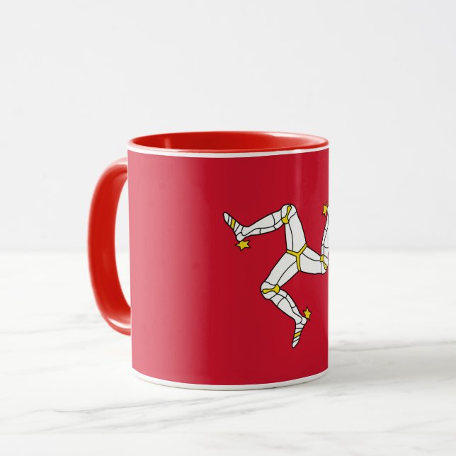 Mug combo noir avec drapeau de l'île de Man, Royau (Devant gauche)