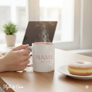 Mug combo rose personnalisé avec votre nom