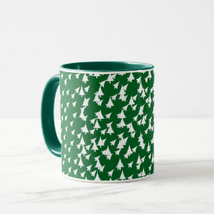 Mug Combo Vert Blanc Vacances Arbres