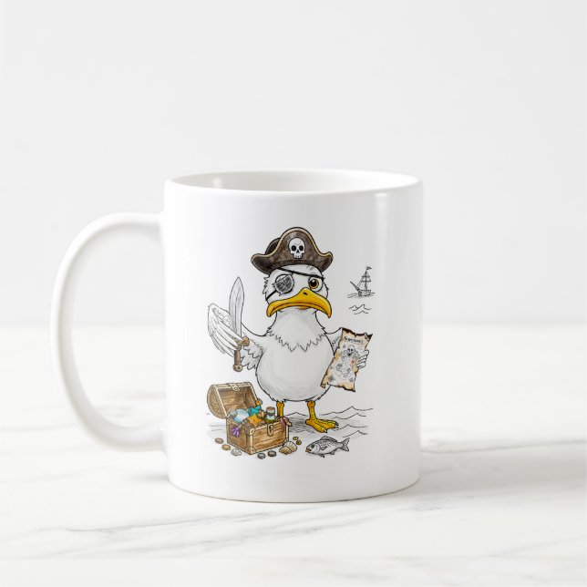 Mug Comic Pirate Bird Treasure Hunt (Gauche)