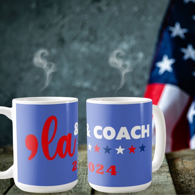 Mug Comma La & Coach Stars Bleu (Créateur téléchargé)