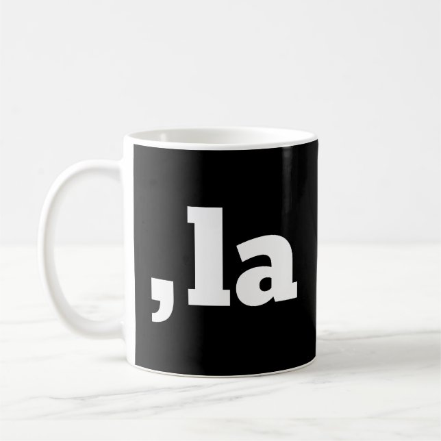 Mug Comma La Kamala Harris - Conception de texte custo (Gauche)