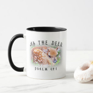 Mug Comme Le Psaume De Cerf 42:1 Baby Fawn Christian