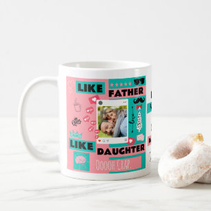 Mug Comme père comme fille, oh zut photo drôle