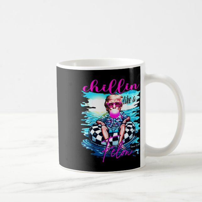 Mug Comme un criminel Retro été rose drôle Trump 2024  (Droite)