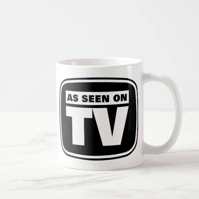 Mug Comme vu à la télévision - noir et blanc (Droite)