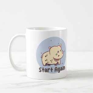 Mug Commencez à nouveau Kawaii bébé mignon hippo drôle