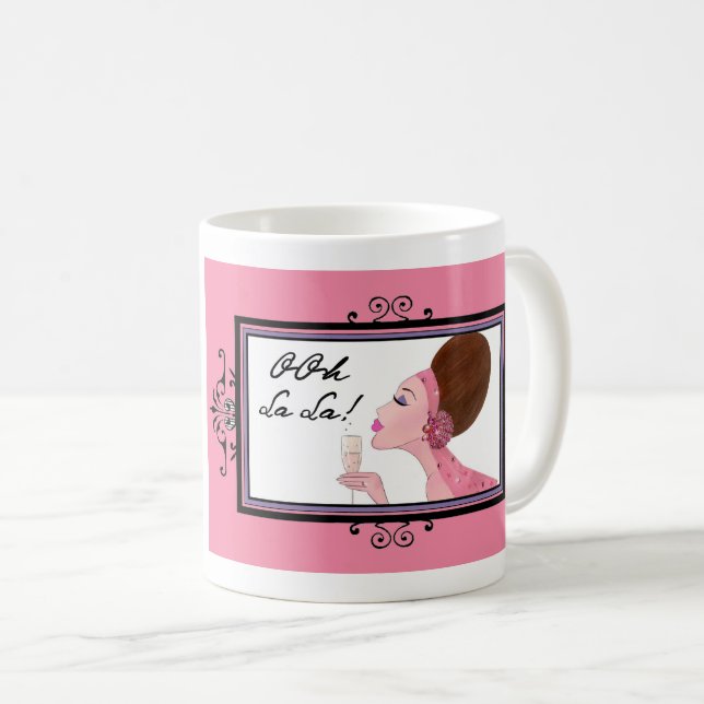 Mug Commencez avec du café, Terminez avec Bubbly... (Devant droit)